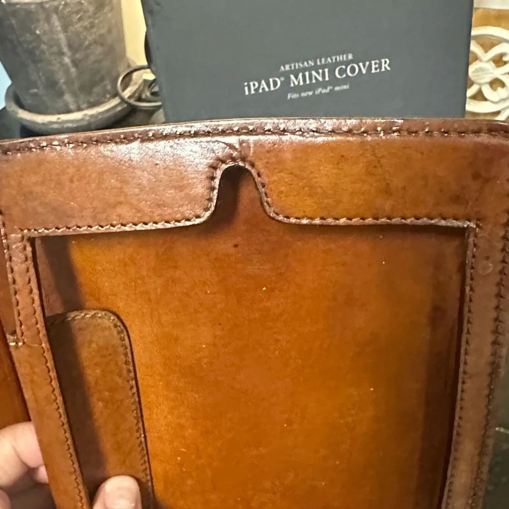 Restoration Hardware Brown Leather iPad Mini Cover